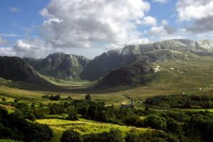 Cycling route, in Donegal past the Poisoned Glen