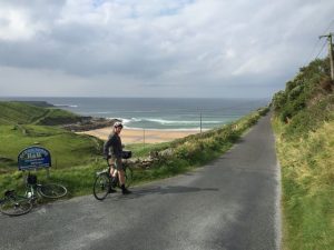 Irish bike tour, Steve near Kilcar