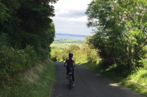cycling in Antrim, Northern Ireland at Ballycastle forest.