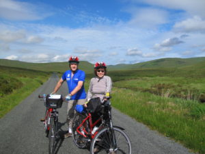 Mandy Patinkin and Kathryn Grody Highlights of the Highlands bike tour Donegal Ireland