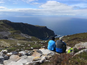 On the hike over Sliabh Liag while partaking in the Backroads and Beyond tour by Ireland by Bike