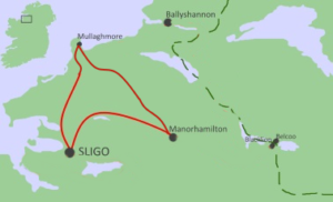 Outline map for Short Cycling tour.