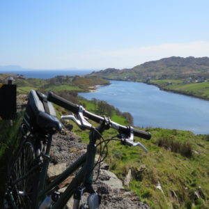 Bicycle overlooking Teelin Bay with Treasures of Coast and History cycling tour