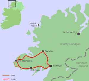 Hike and Bike map Donegal
