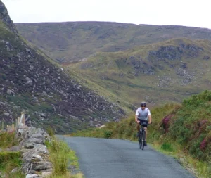 Cyclist at Maghera, Donegal, Ireland