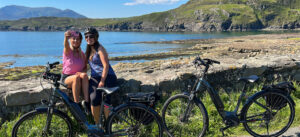 Cyclist take selfie and Muckross Head, Co. Donegal
