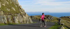 Cyclist at Sliabh Liag, Donegal, Ireland