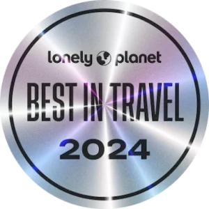 Lonely Planet, best in travel 2024 logo