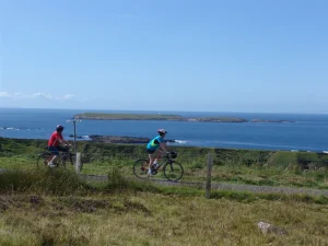 cyclists at Donegal Coast. Ireland