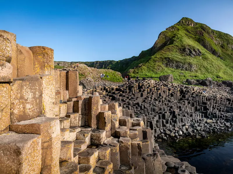 Hexagonal stones at the Giants Causeway in Northern Ireland